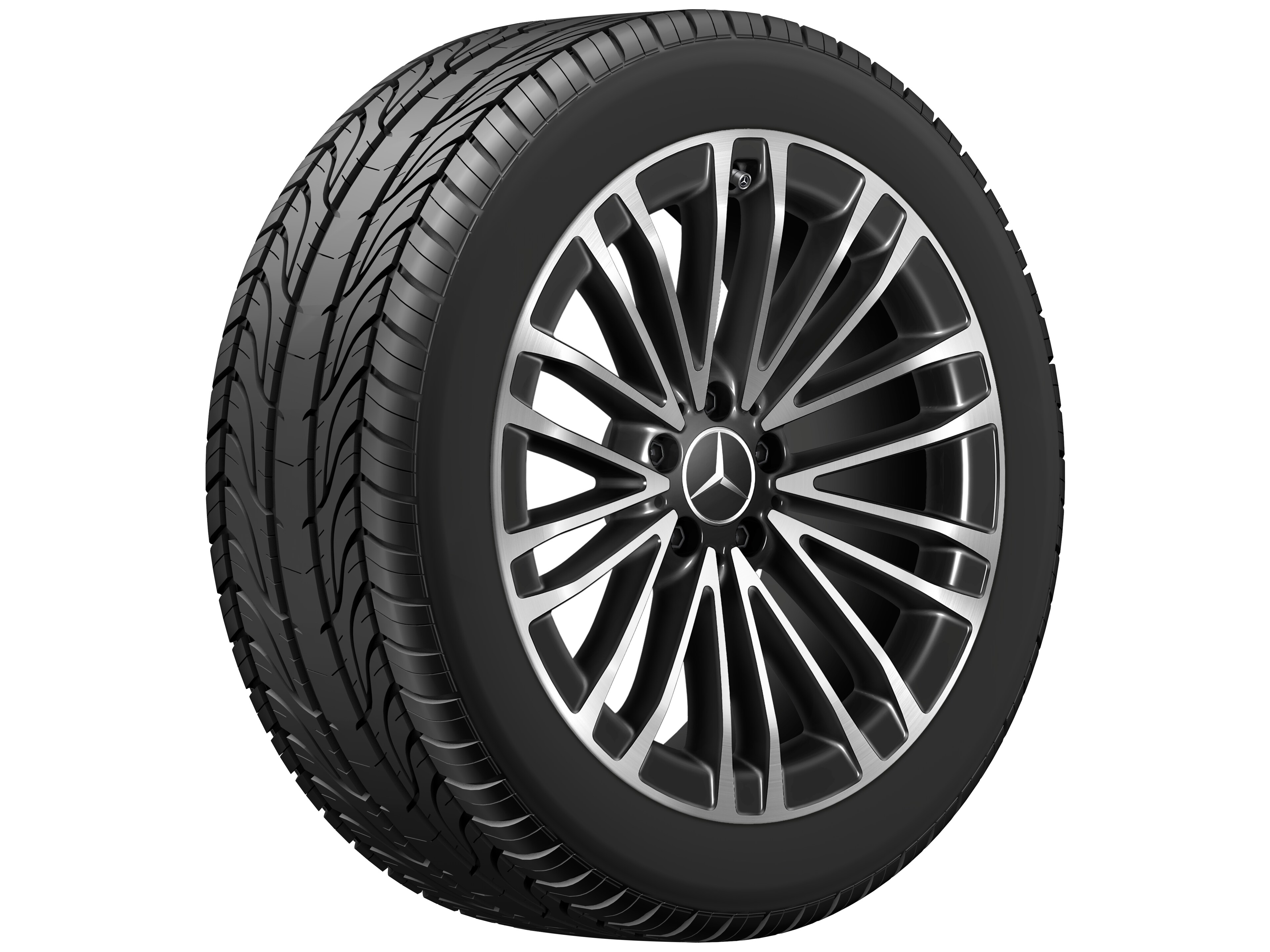 10-twin-spoke wheel, 48.3 cm (19-inch) - 10 J x 19 ET 48,1, black, high-sheen