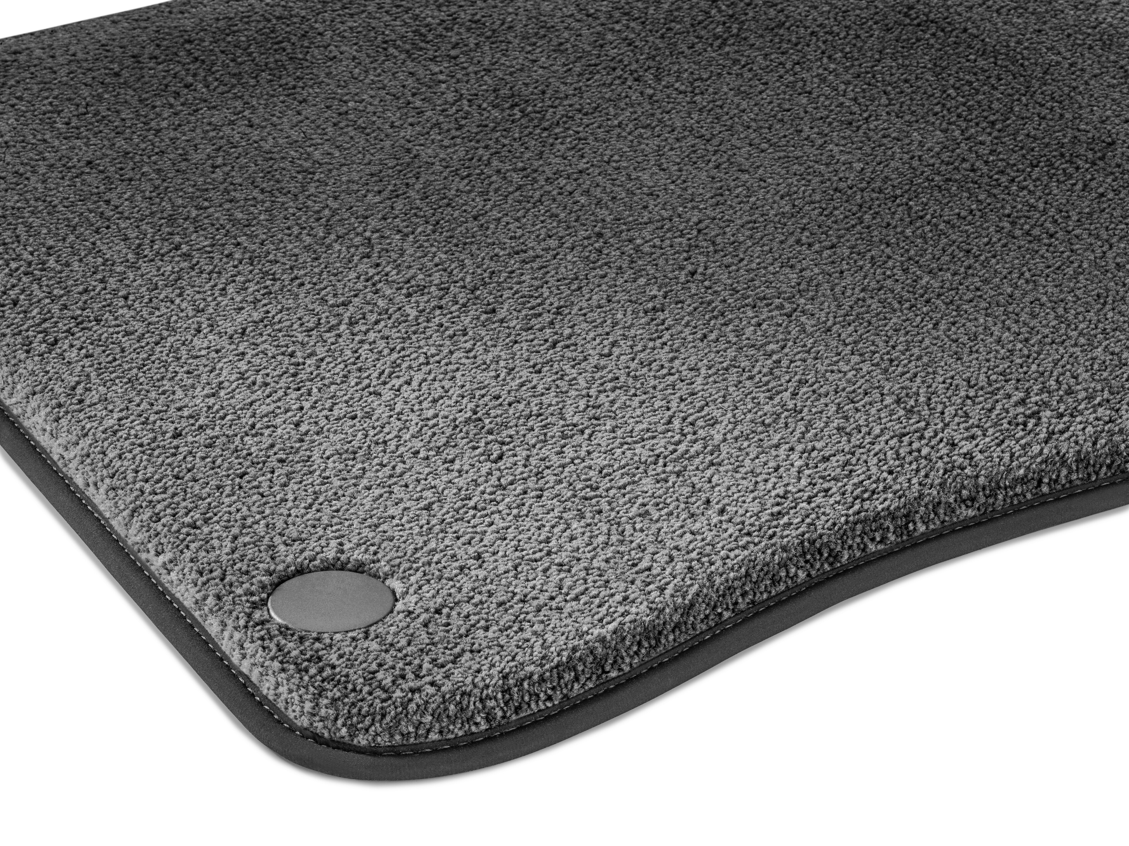 Velour floor mats EXCLUSIVE, Rear, with transmission tunnel mat, Set of 3, With code 864 - LHD/RHD, magma grey
