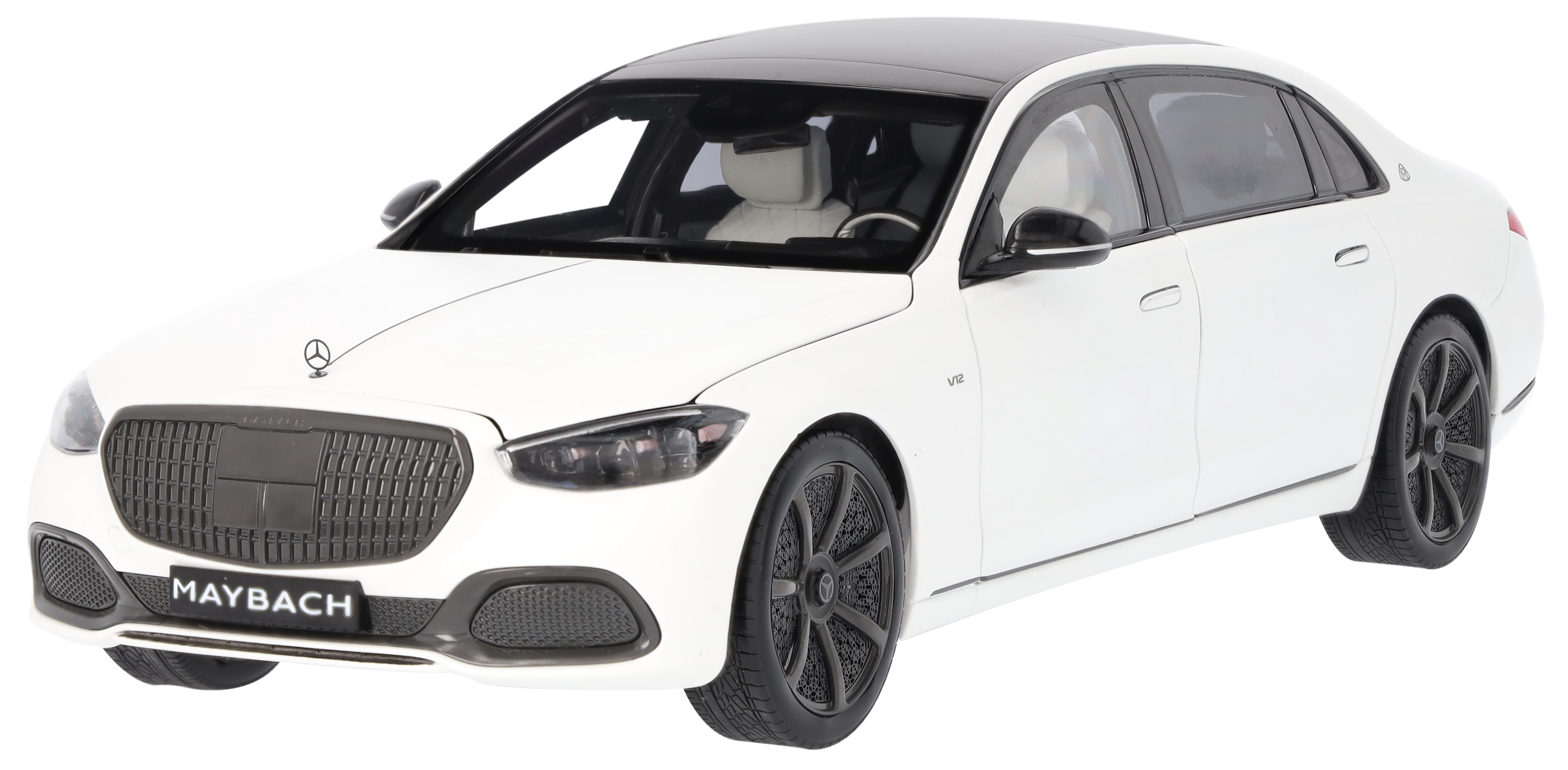Mercedes-Maybach S 680 4MATIC, Night Series, X223 - MANUFAKTUR opalite white magno, Norev, 1:18