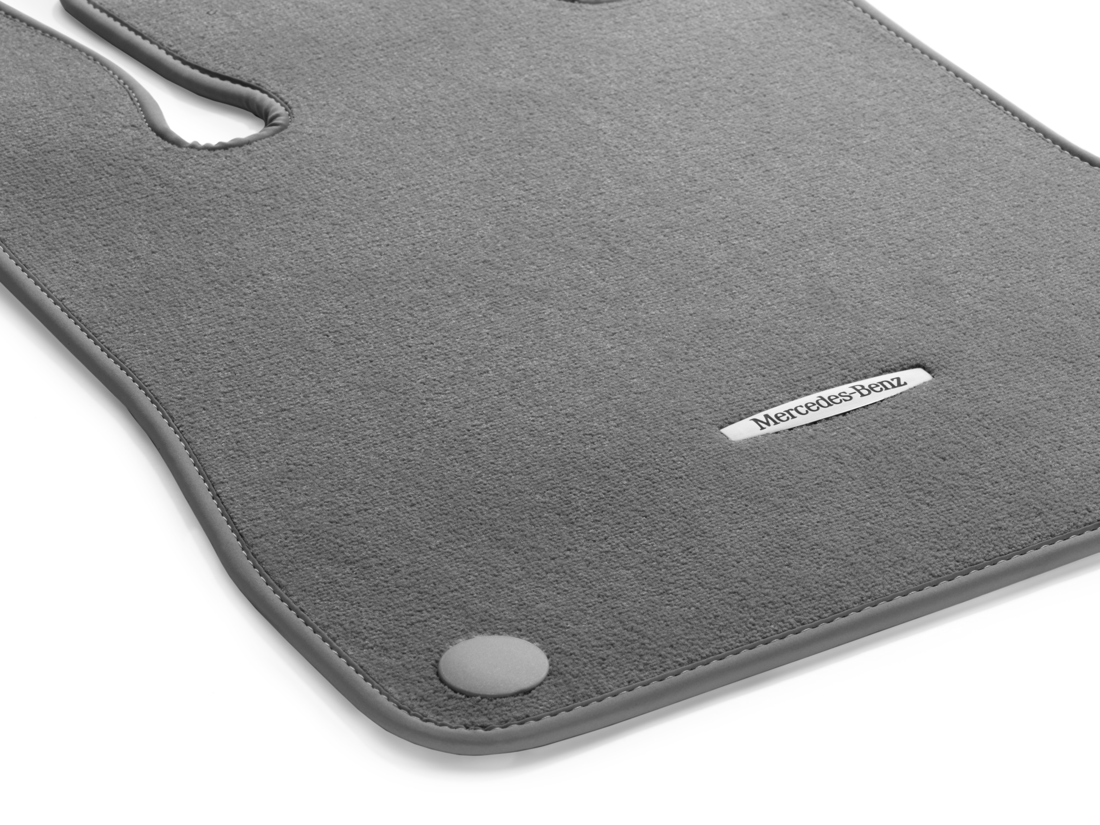 Velour floor mats CLASSIC, Set, Set of 2 - RHD, flannel grey