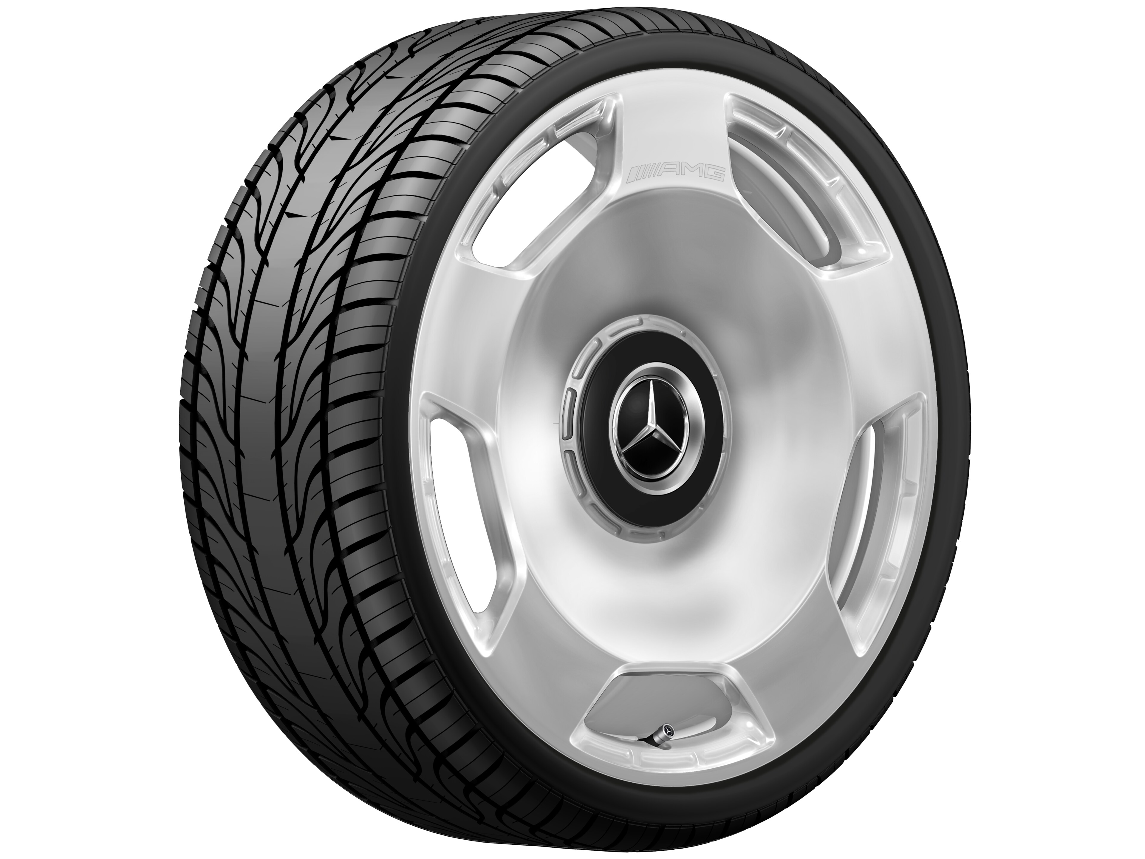 AMG forged wheel in a 5-hole design, 58.4 cm (23-inch) - 11,5 J x 23 ET 47, silver-coloured, high-gloss polished