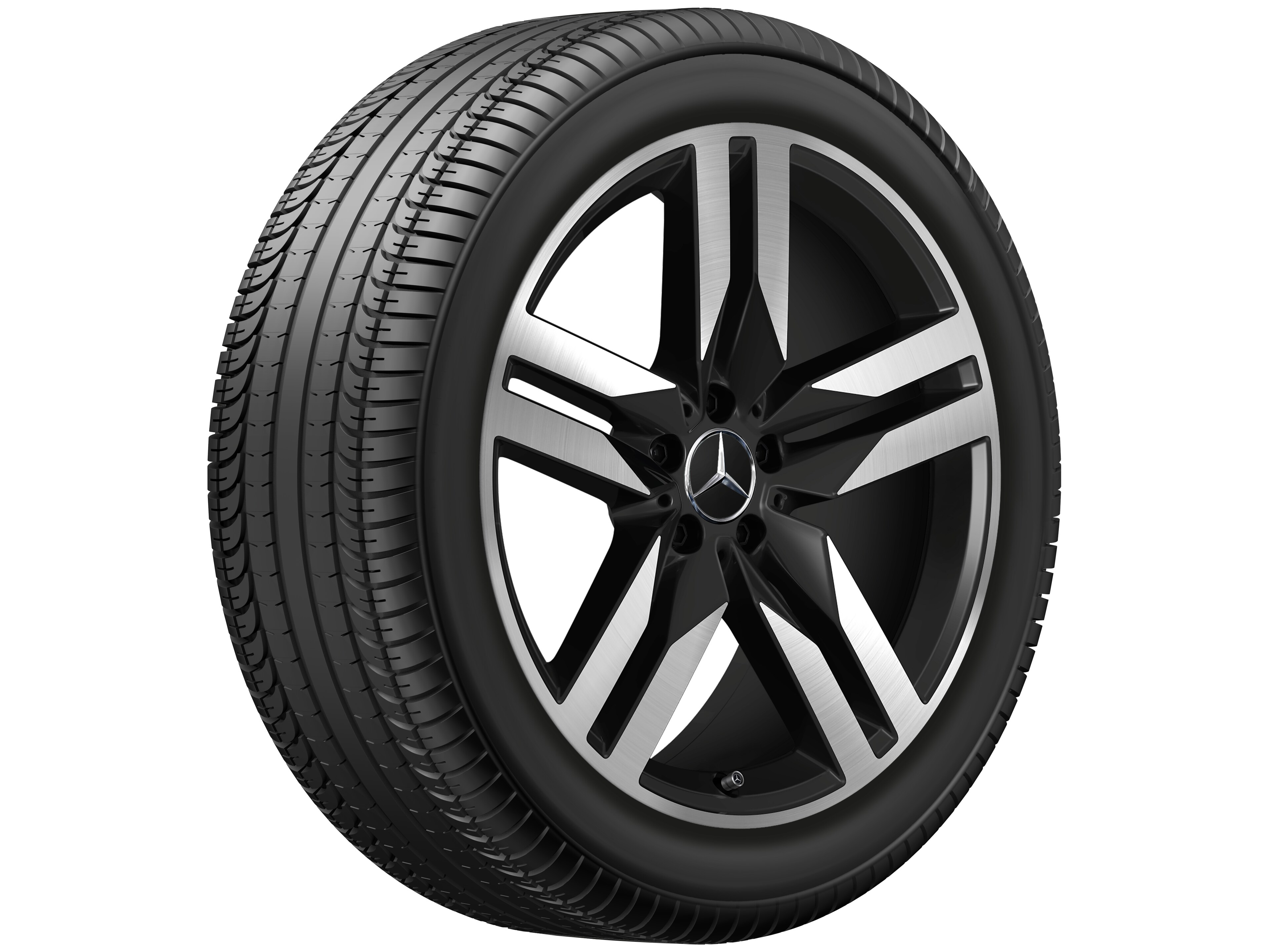 5-twin-spoke wheel, 50.8 cm (20-inch), High-sheen finish - 8,5 J x 20 ET 40, matt black, high-sheen