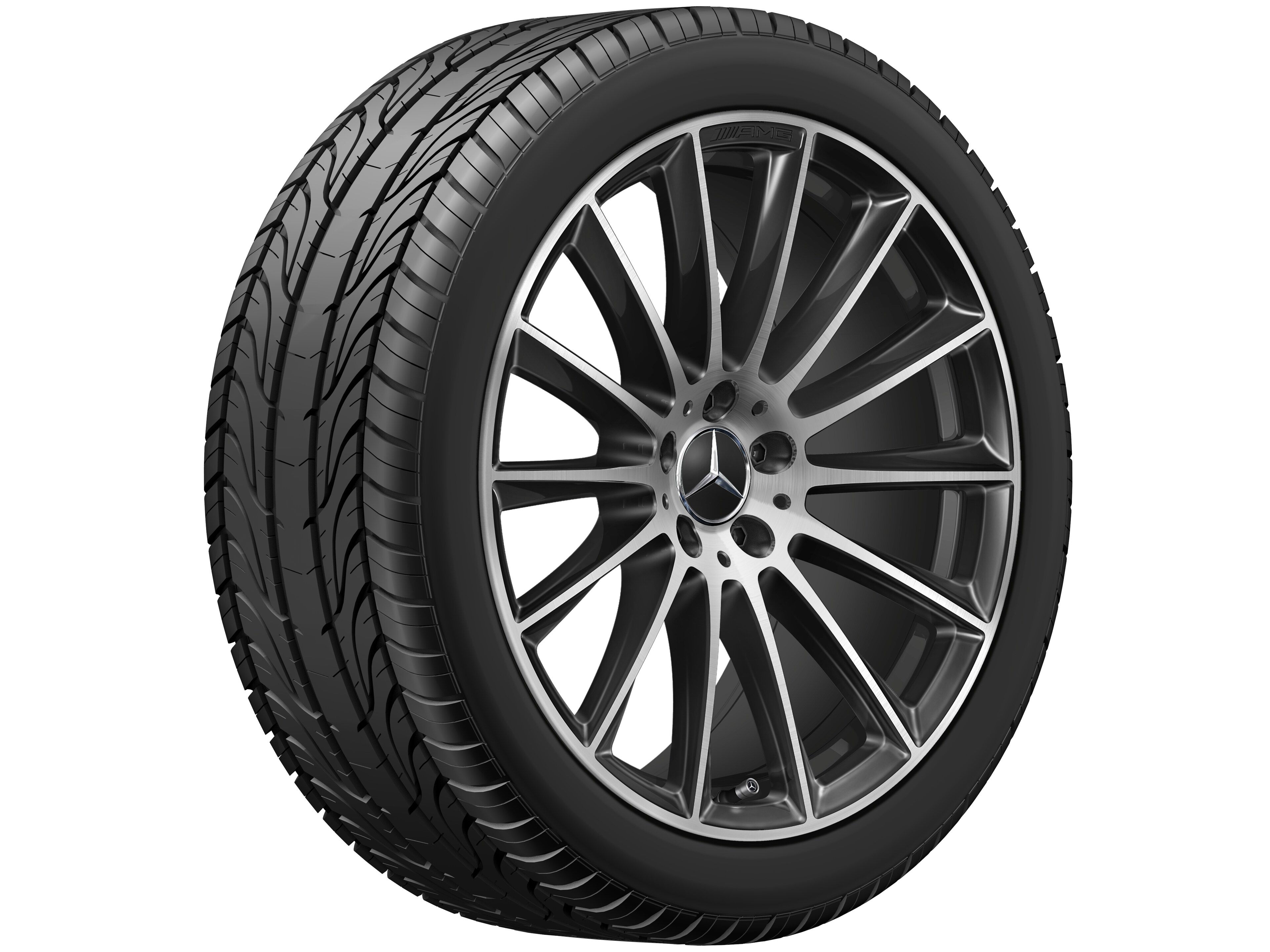 AMG multi-spoke wheel, 50.8 cm (20-inch) - 9 J x 20 ET 34, black, high-sheen