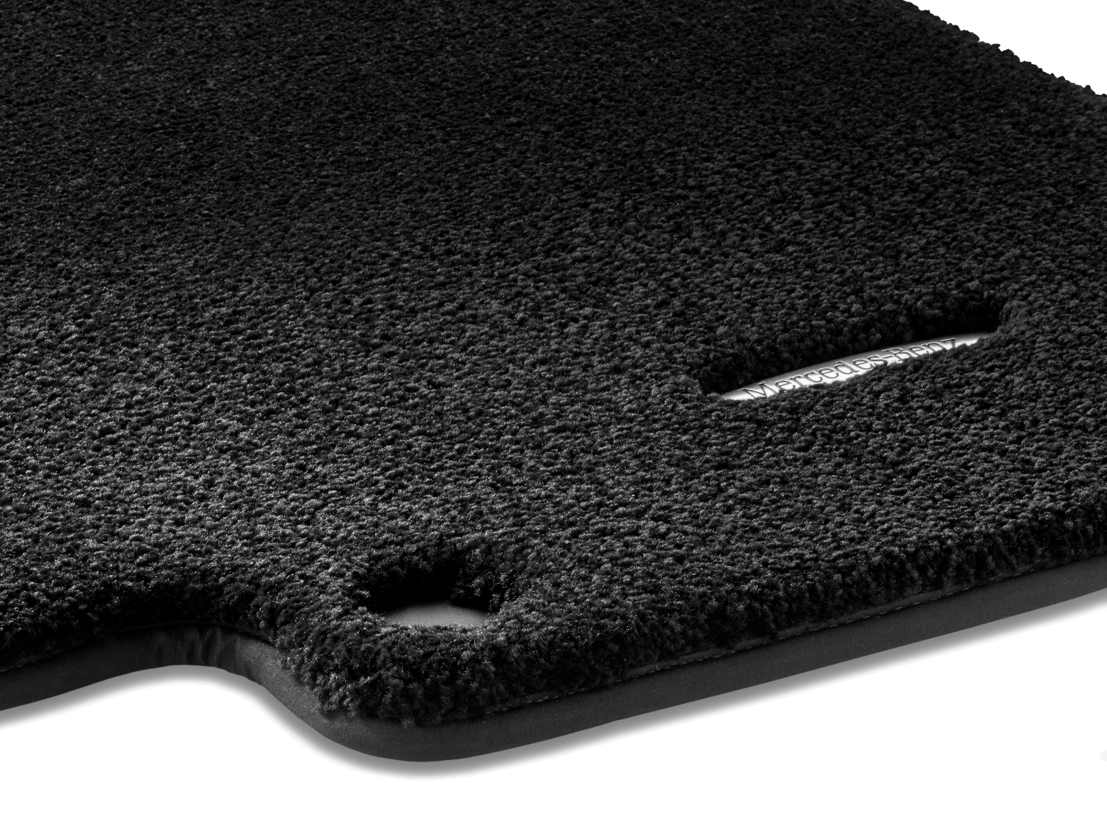 Velour floor mats EXCLUSIVE, Driver/front passenger's mat, Set of 2 - LHD, black, Black edging