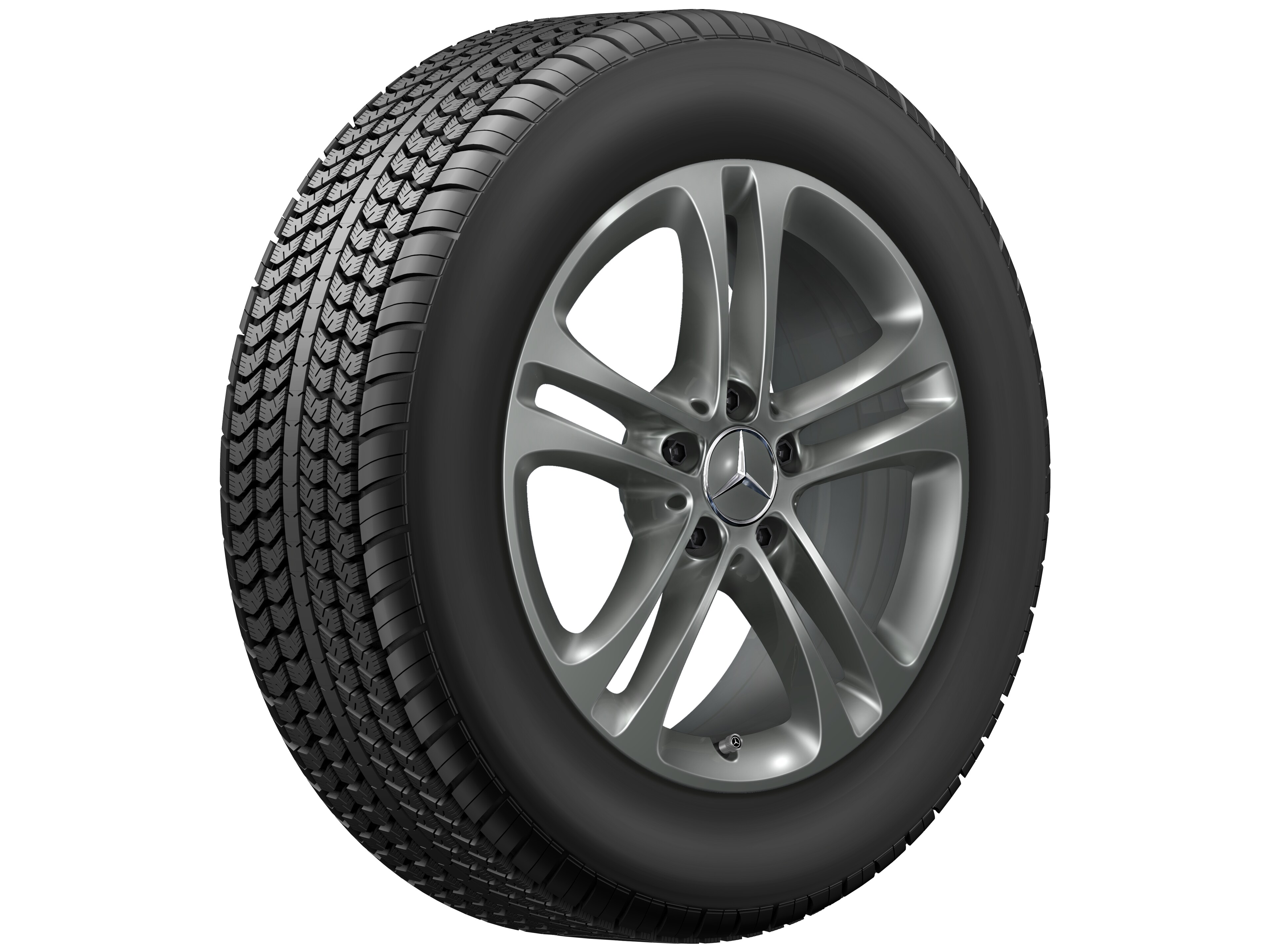 5-twin-spoke wheel, 43.2 cm (17-inch) - 6,5 J x 17 ET 44, himalaya grey, painted