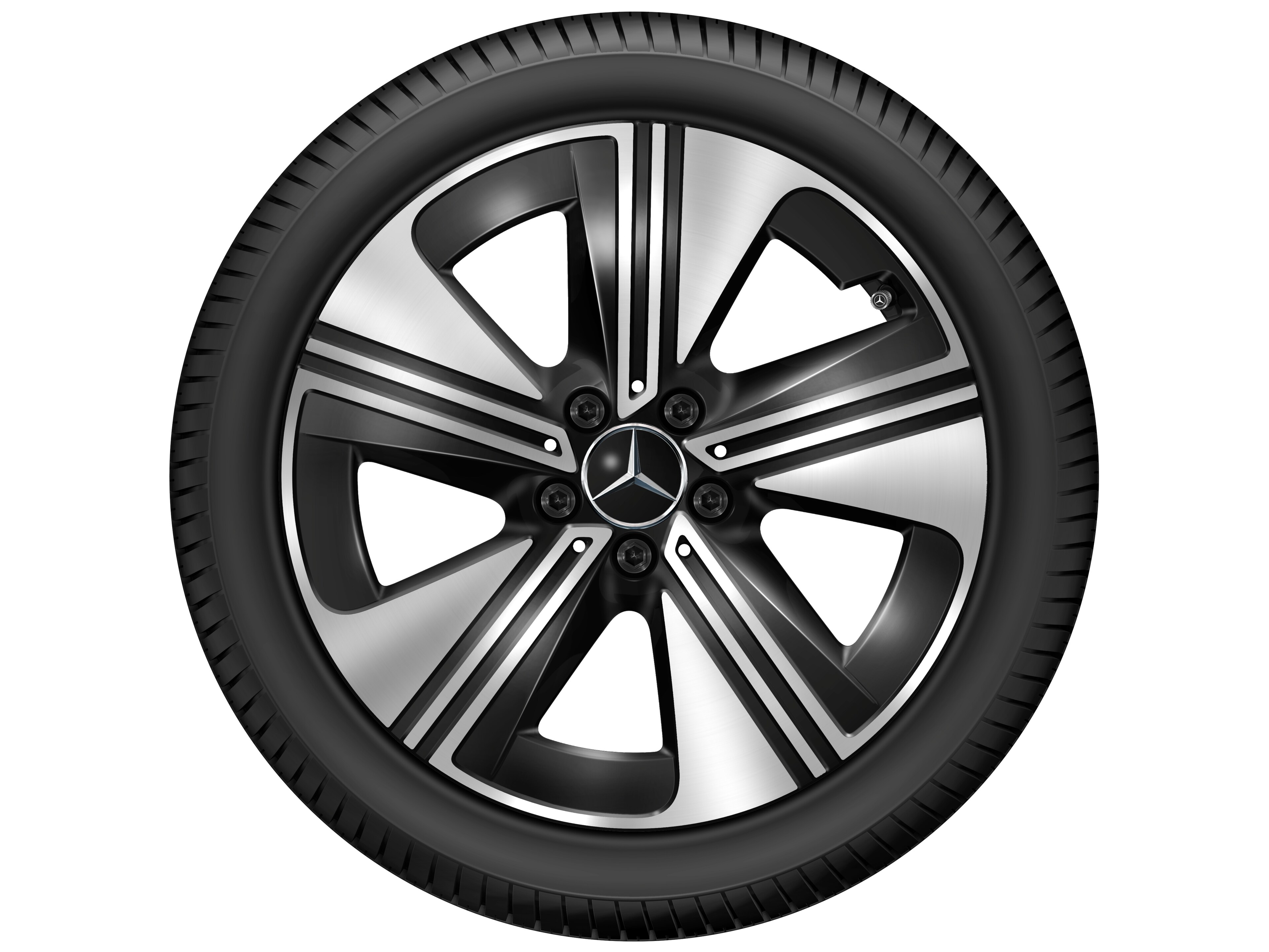 5-spoke wheel, Aero, 45.7 cm (18-inch) - 7,5 J x 18 ET 48,4, black, high-sheen