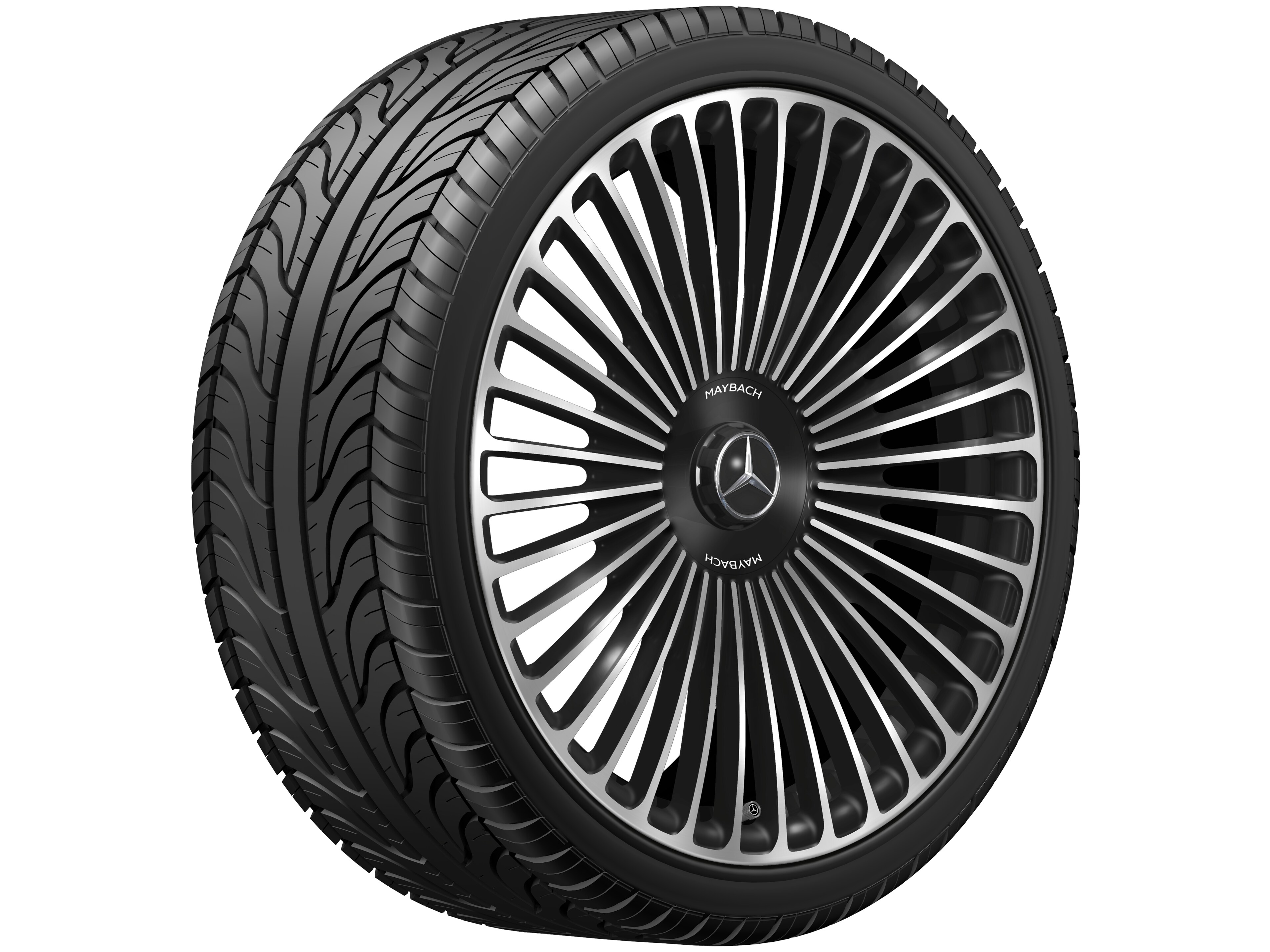AMG forged wheel in multi-spoke design, 53.3 cm (21-inch) - 9,5 J x 21 ET 56,1, black, high-sheen