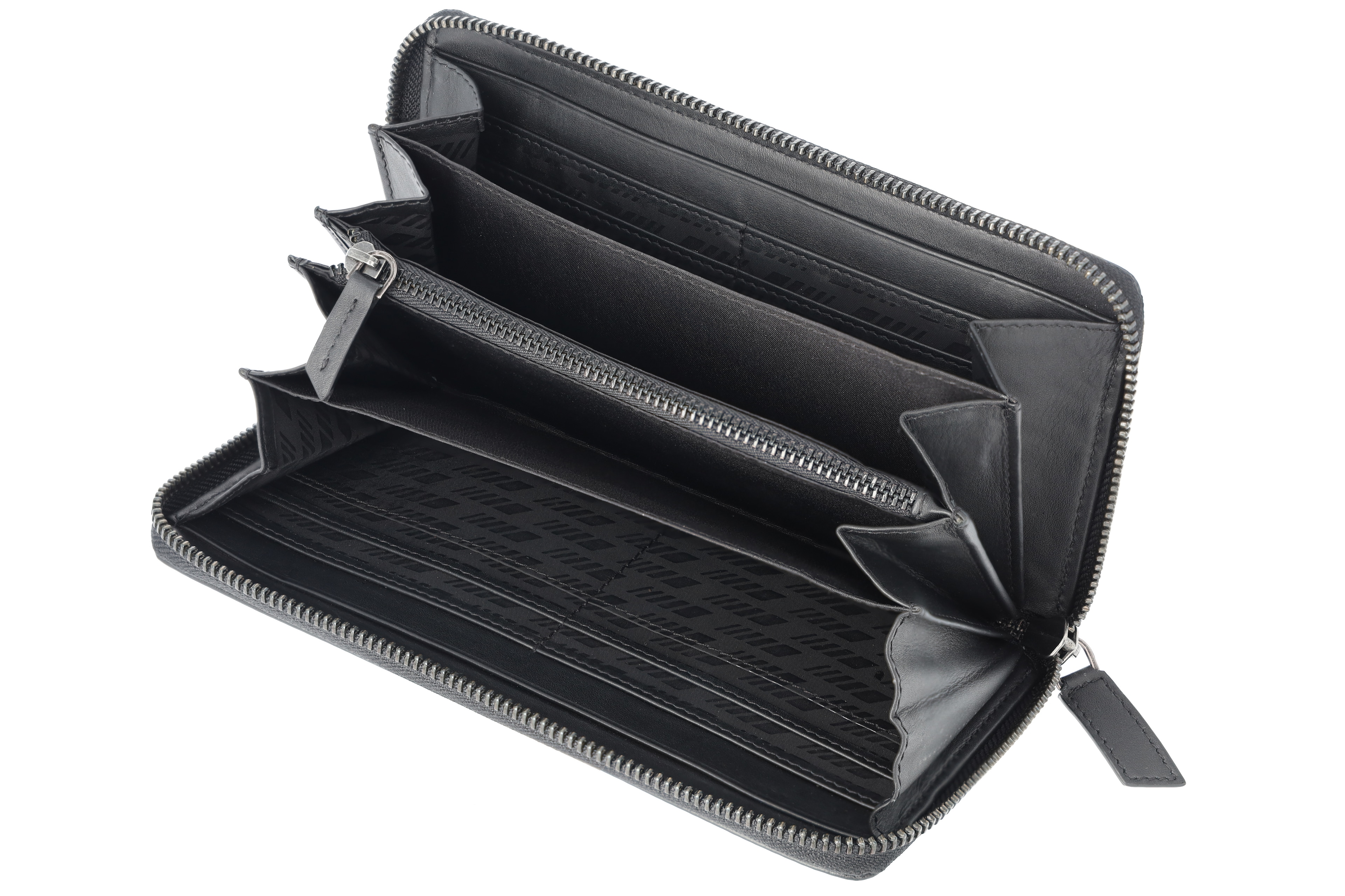 AMG women's wallet - black, Leather / Polyester