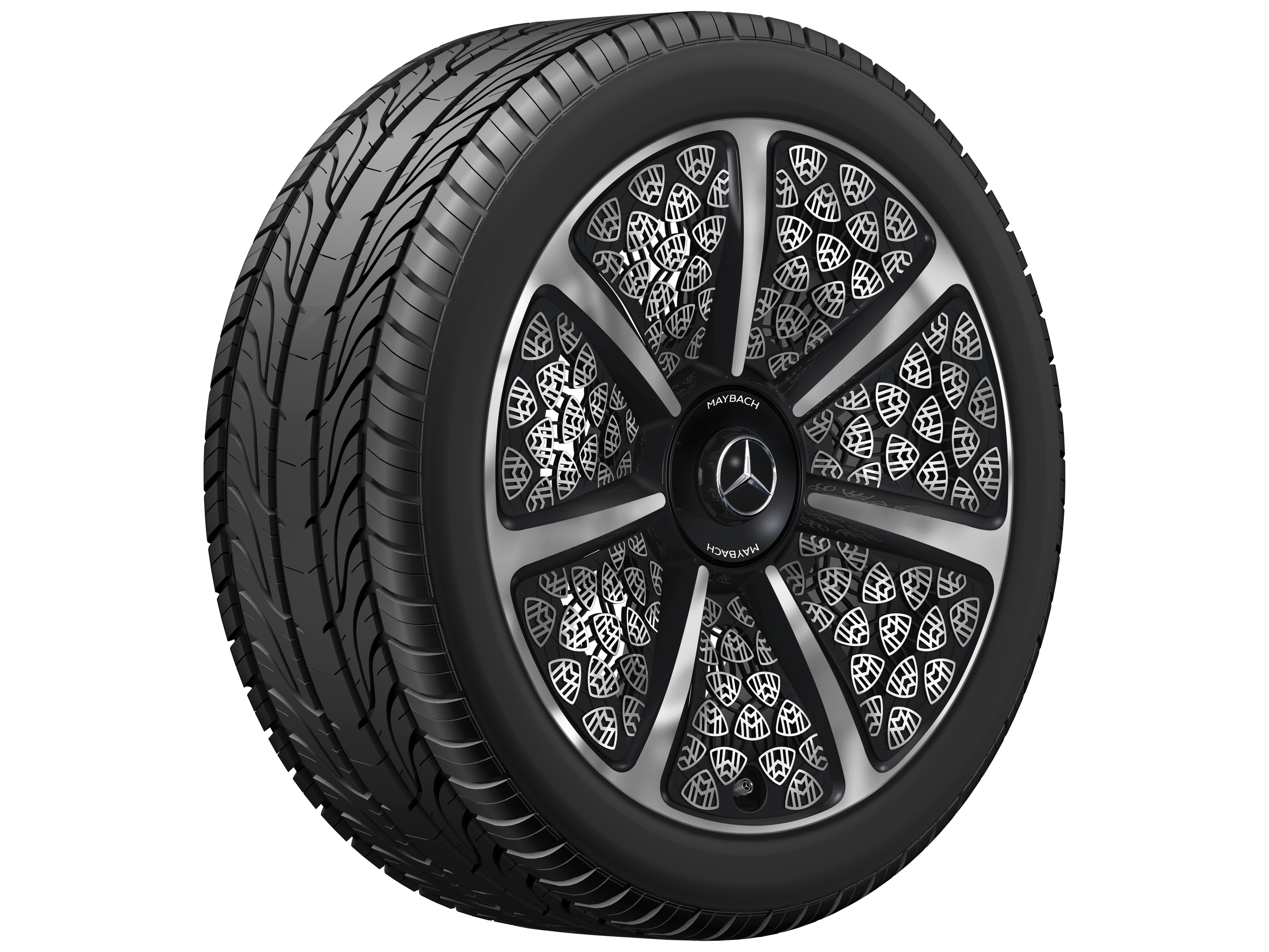 7-spoke wheel, 50.8 cm (20-inch) - 9 J x 20 ET 34, black, high-sheen