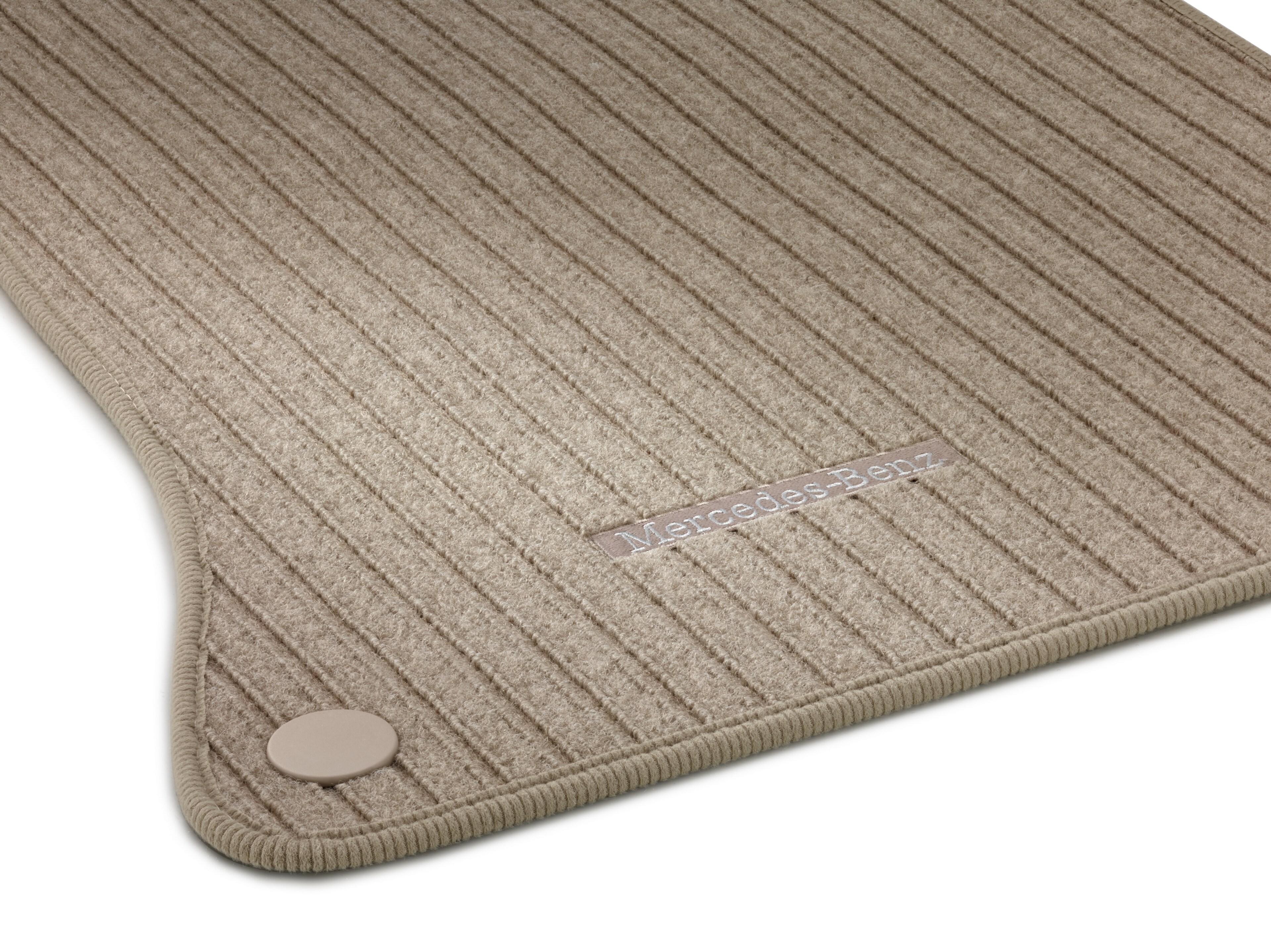 Ribbed mats, CLASSIC, Set, Set of 4 - LHD, silk beige