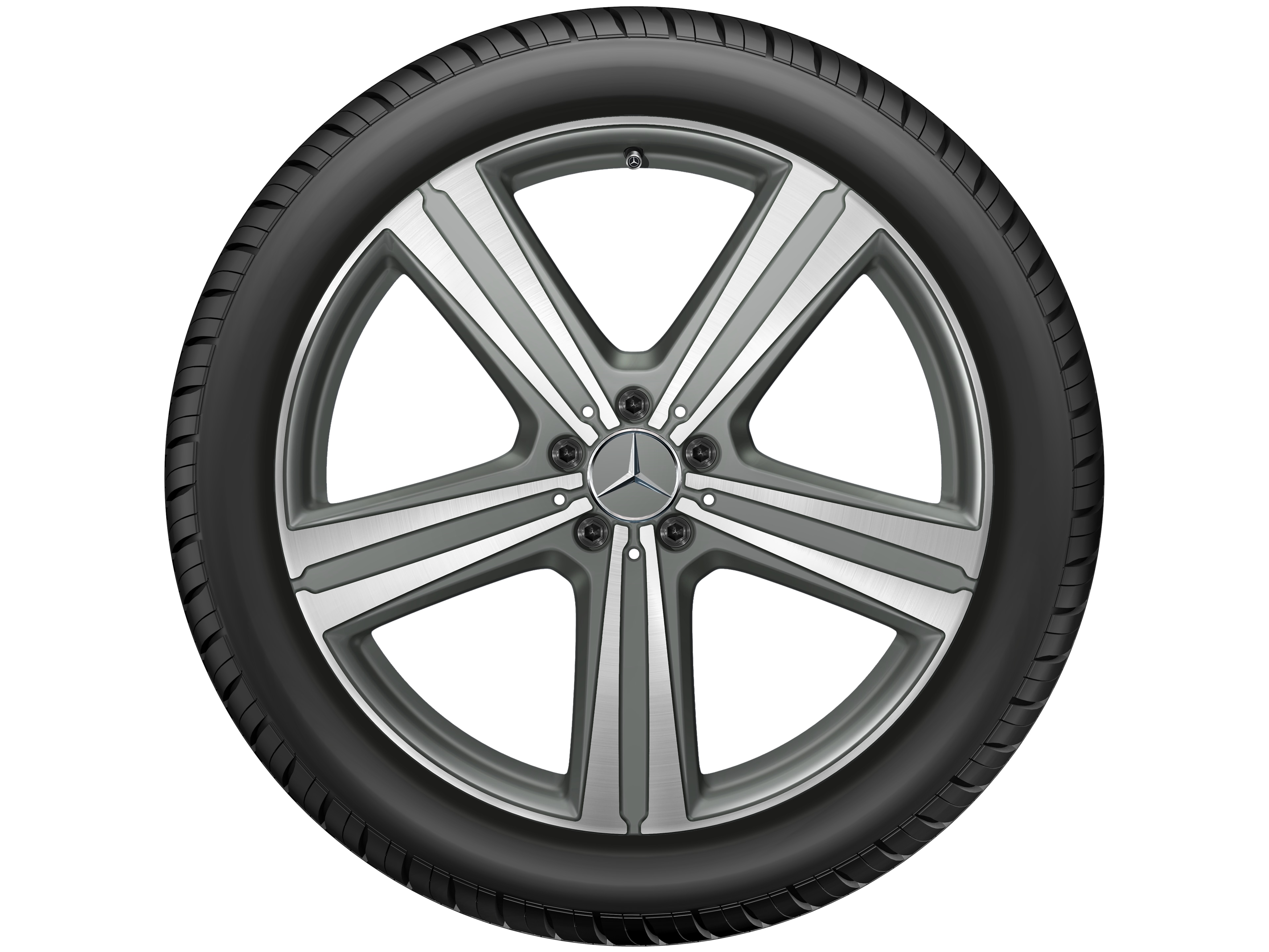 5-spoke wheel, 53.3 cm (21-inch), High-sheen finish - 10 J x 21 ET 54,6, matt himalaya grey, high-sheen