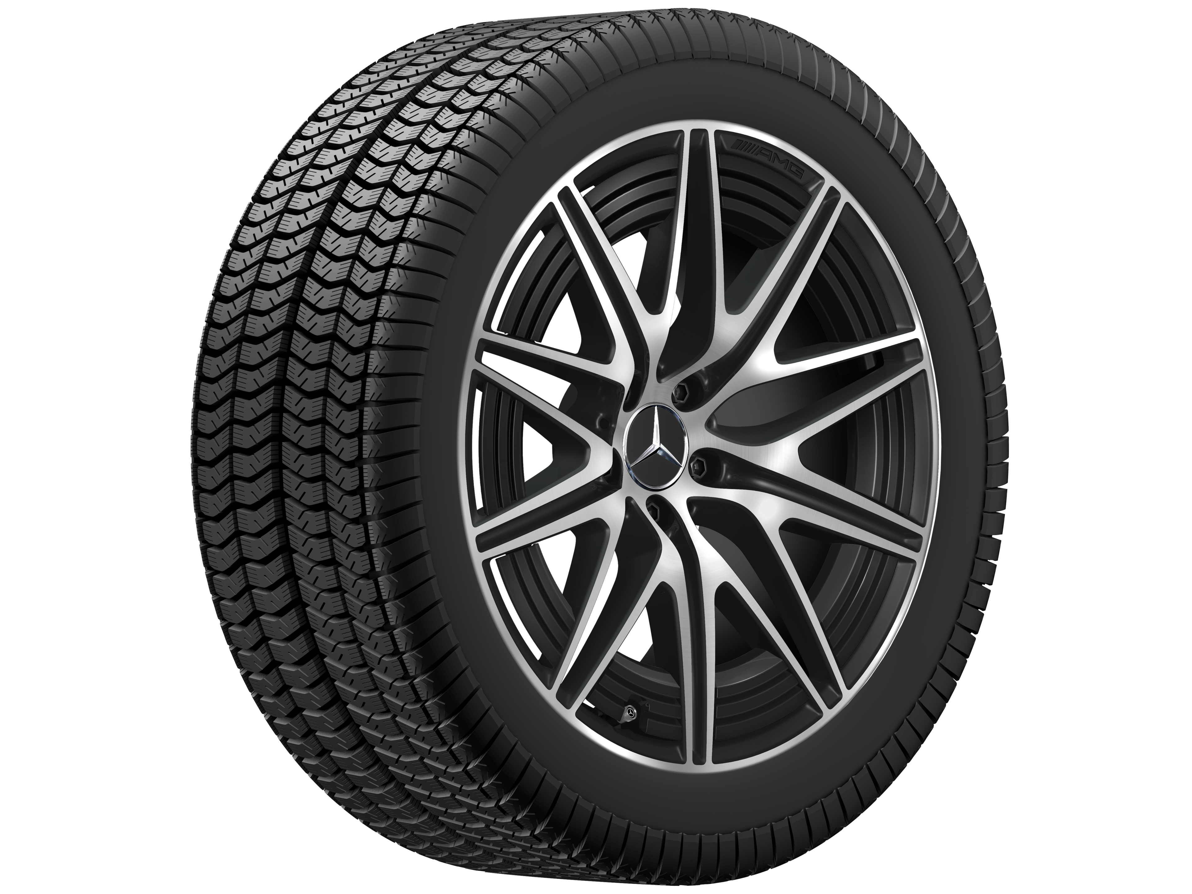 AMG 10-spoke wheel, 50.8 cm (20-inch) - 9,5 J x 20 ET 32,1, matt black, high-sheen