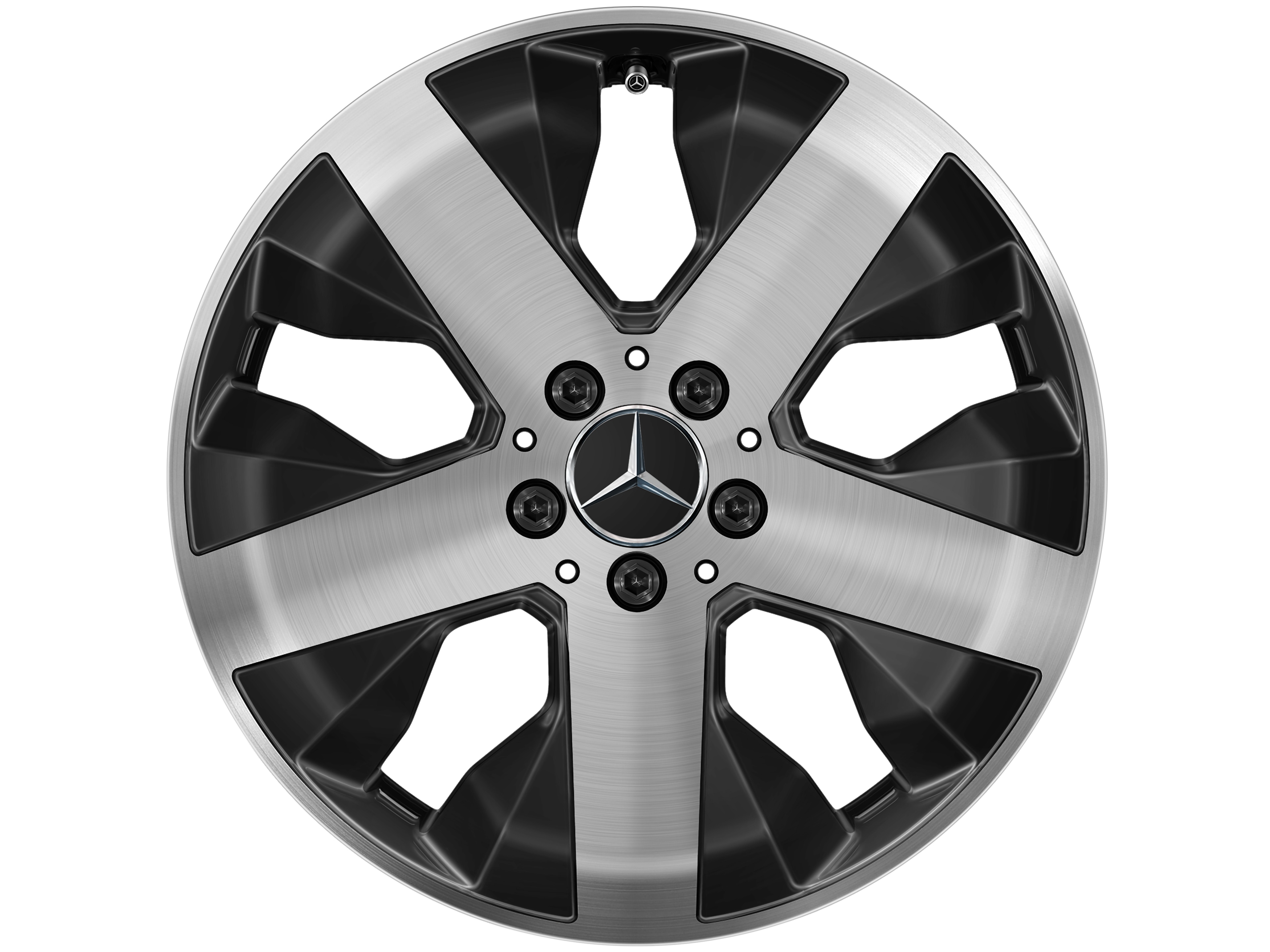 5-spoke wheel, 45.7 cm (18-inch) - 7,5 J x 18 ET 53, black, high-sheen