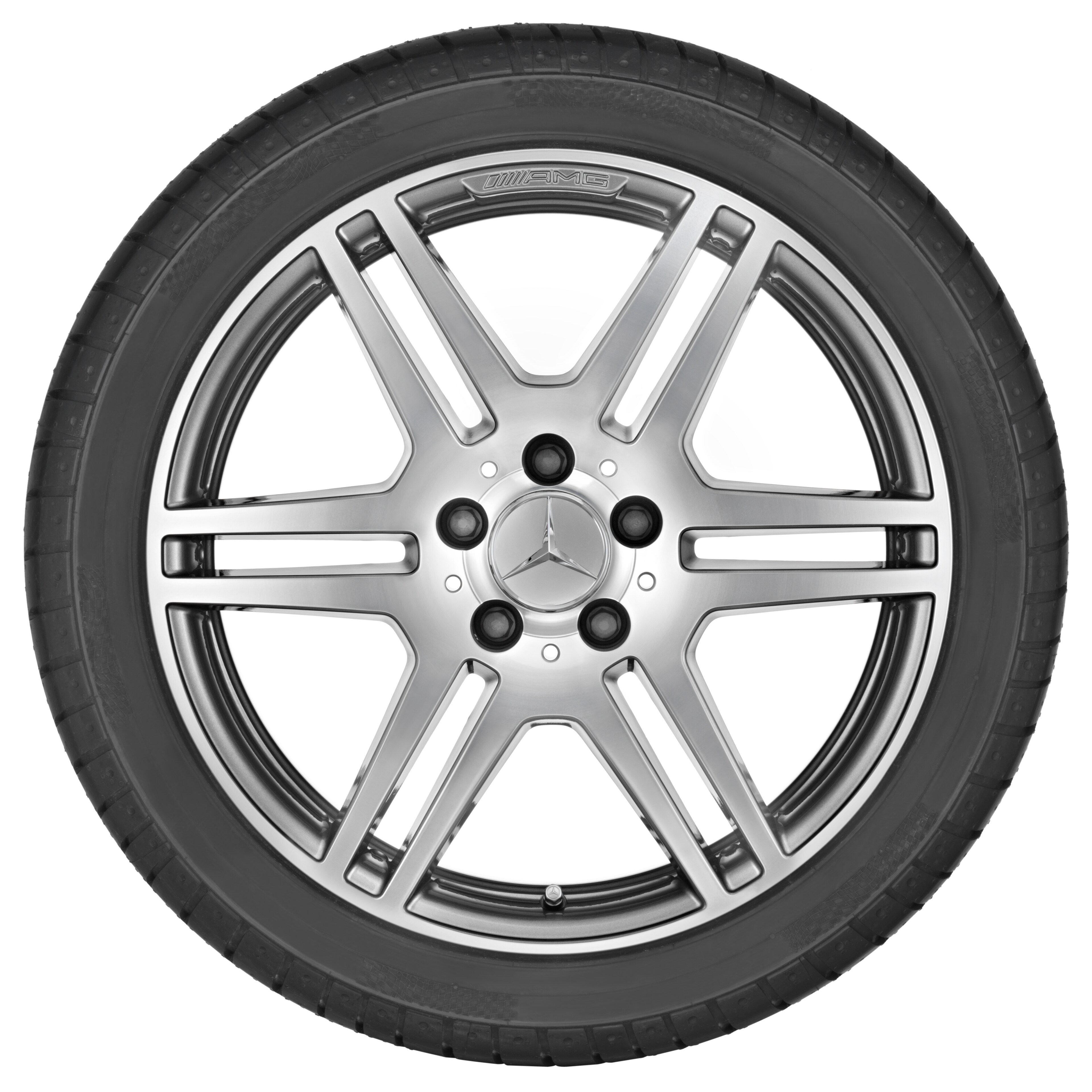 AMG 6-twin-spoke wheel, 45.7 cm (18-inch) - 8 J x 18 ET 45, titanium grey, high-sheen