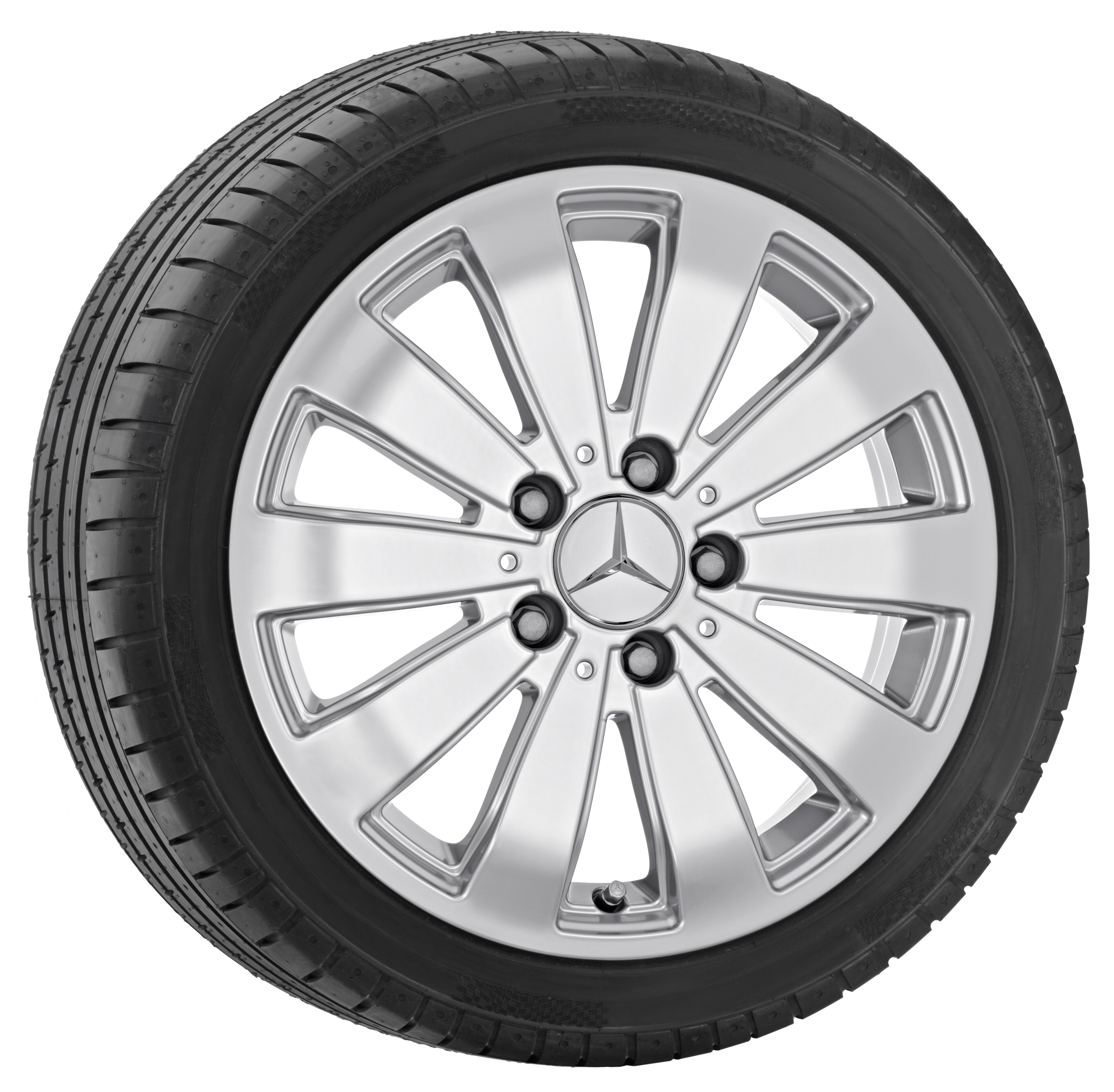 10-spoke wheel, Anshan, 40.6 cm (16-inch) - 6 J x 16 ET 46, sterling silver