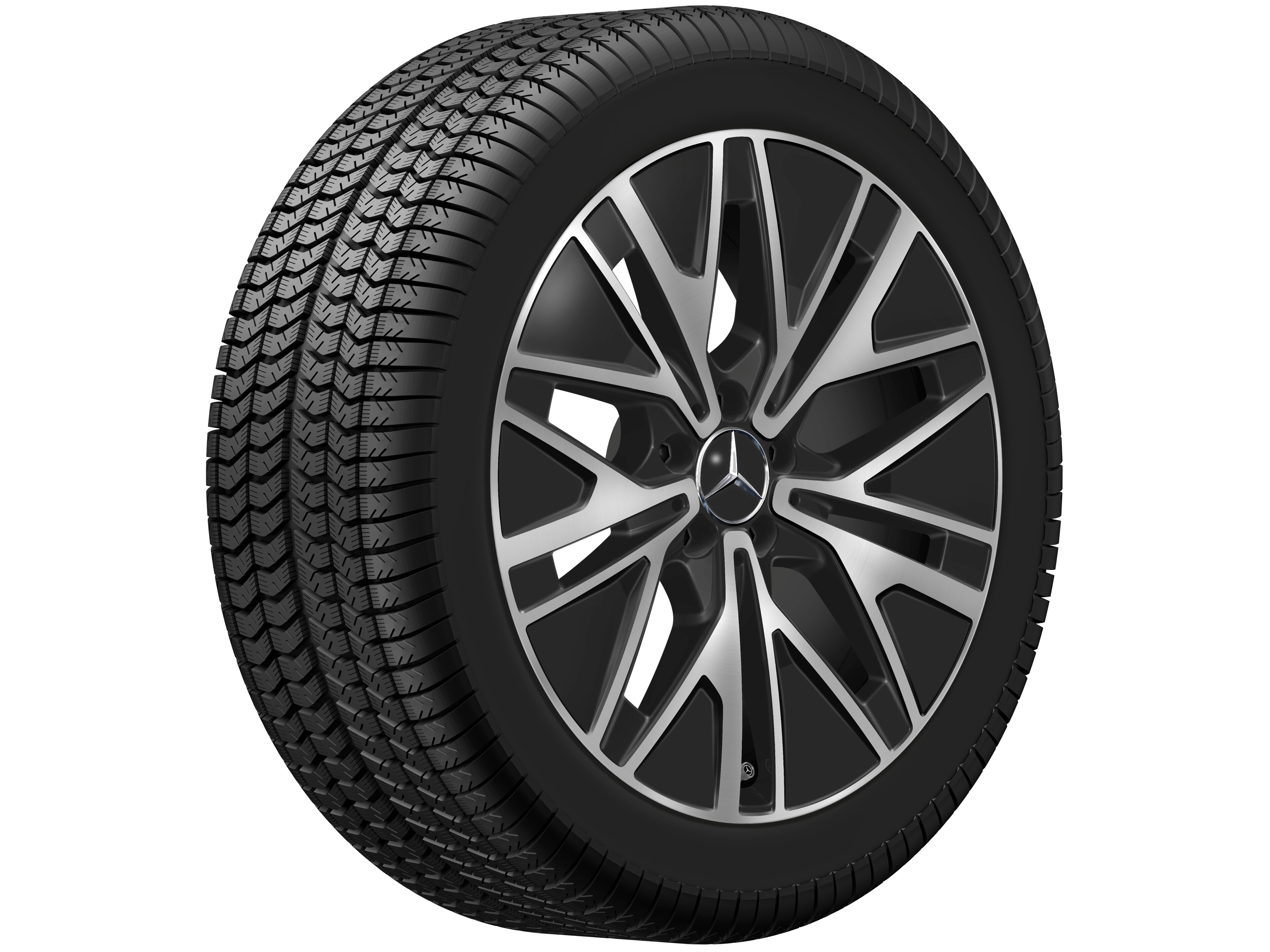 Multi-spoke wheel, Aero, 48.3 cm (19-inch) - 9 J x 19 ET 58,6, black, high-sheen