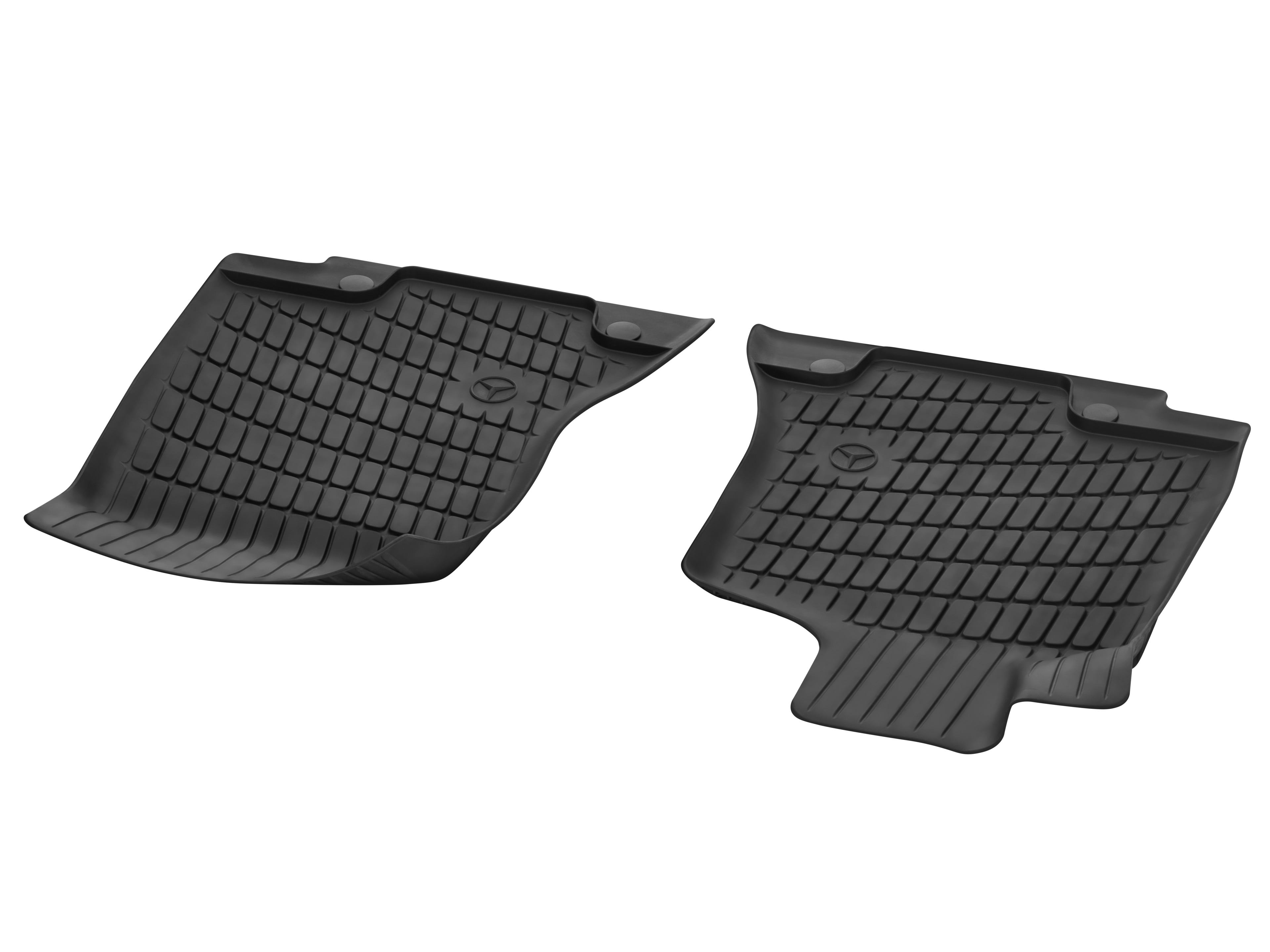 All-season floor mats Dynamic Squares, Driver/front passenger's mat, Set of 2 - LHD, black